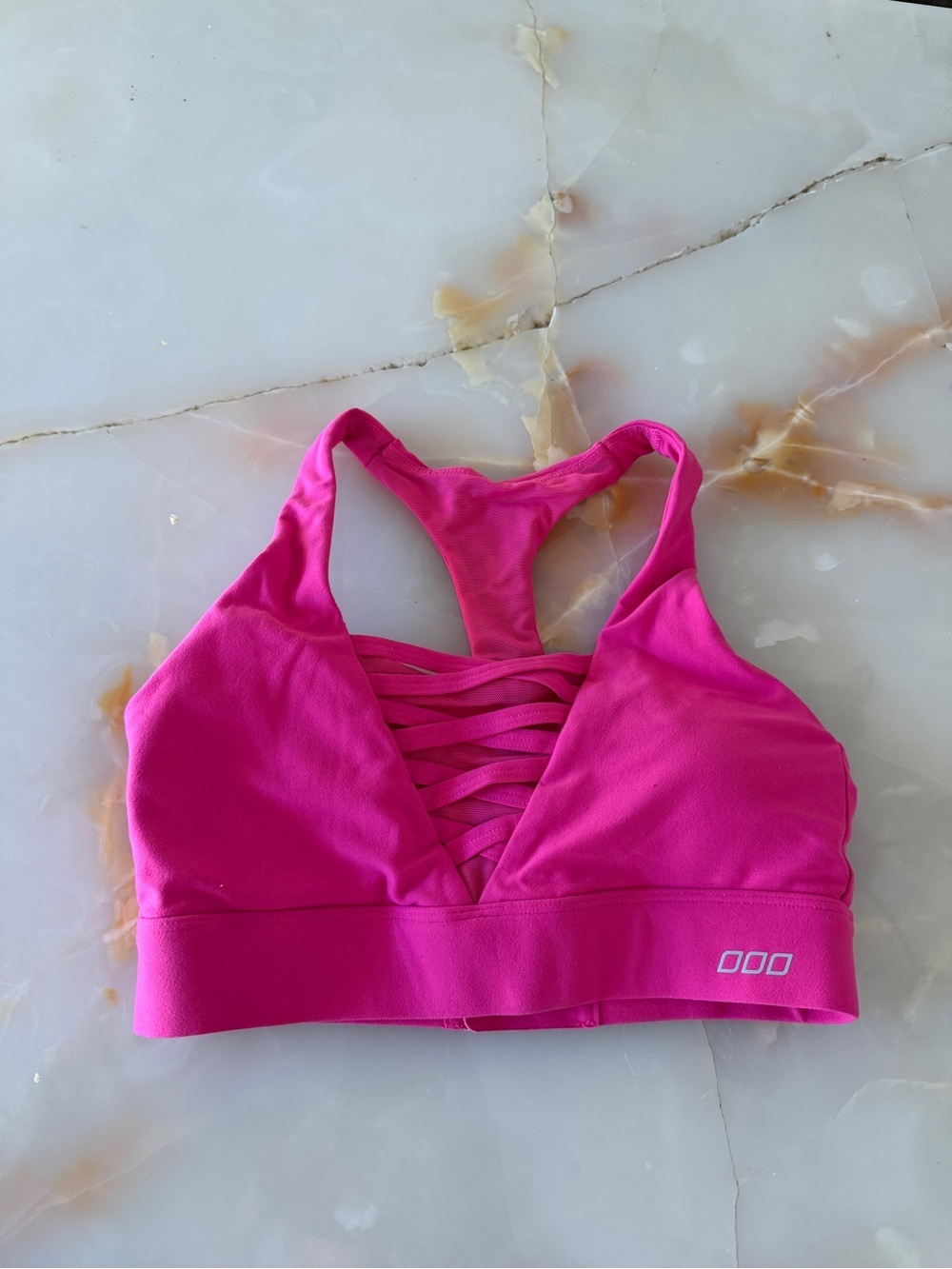 Women’s Hot Pink Strappy Sports Bra